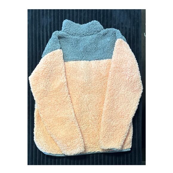 Salt Creek Gray Pink Sunrise Fleece Zip Jacket Size M - Picture 2 of 3